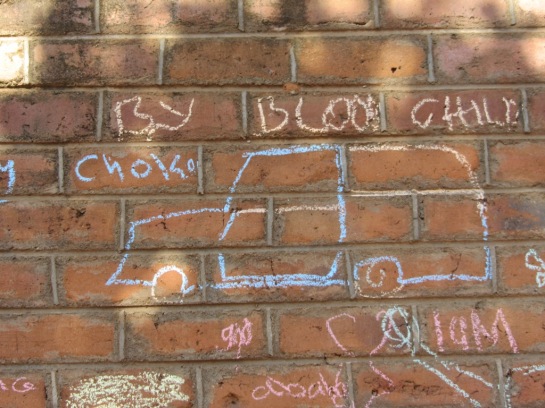 Blood Child graced us with his presence and drew a truck. 